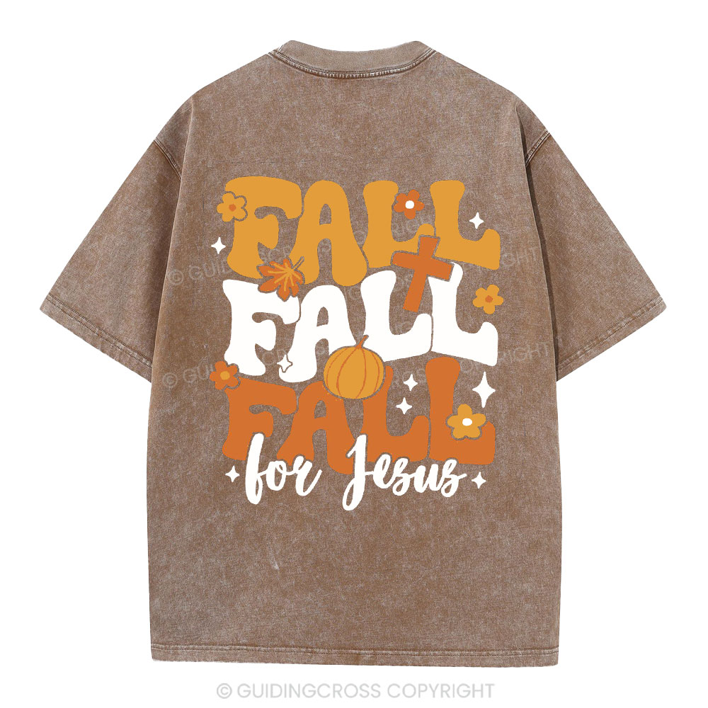Fall For Jesus Christian Washed T-Shirt