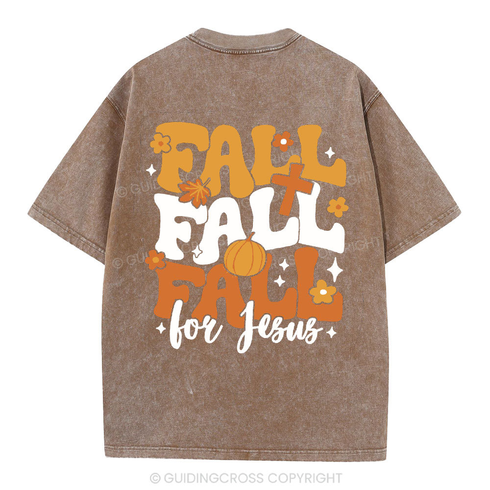 Fall For Jesus Christian Washed T-Shirt