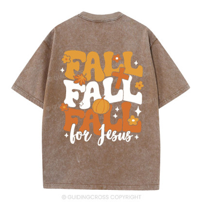 Fall For Jesus Christian Washed T-Shirt