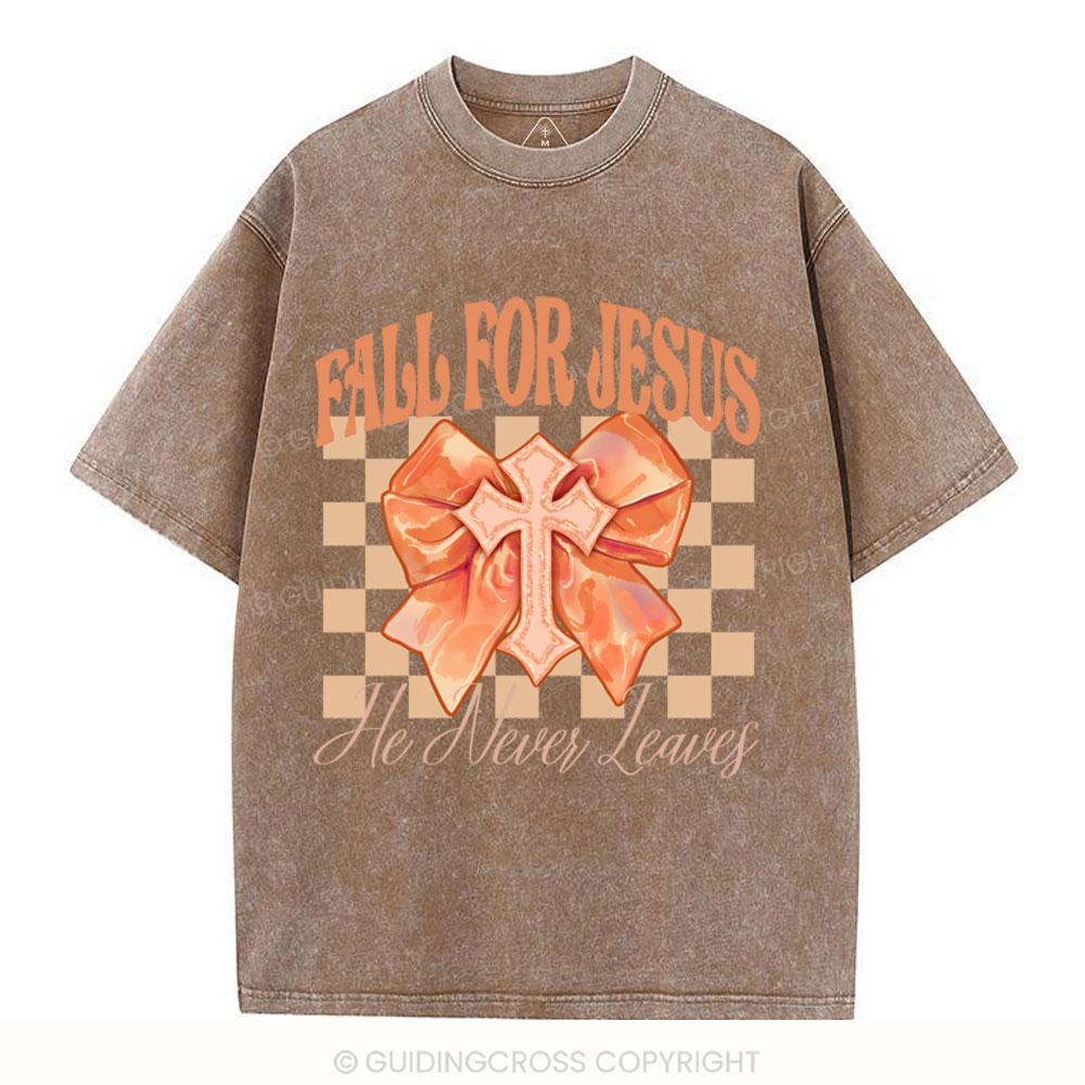 Fall For Jesus Christian Washed T-Shirt