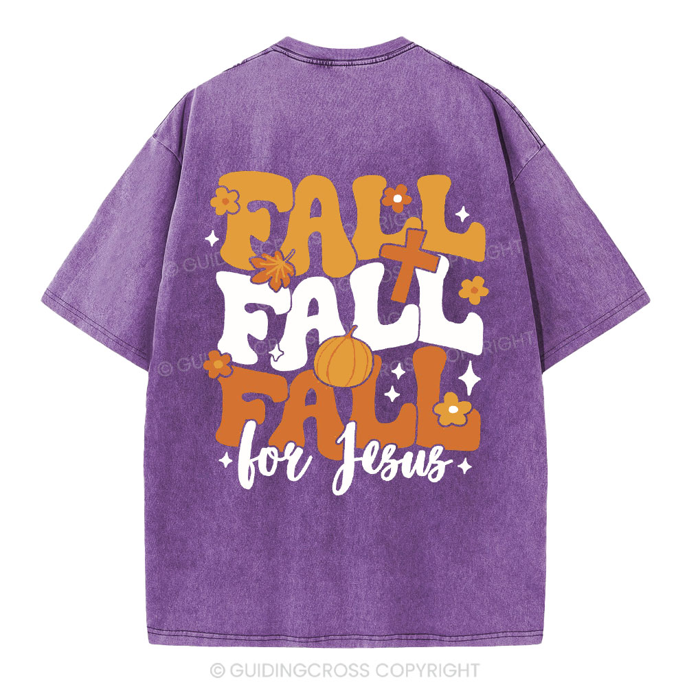 Fall For Jesus Christian Washed T-Shirt