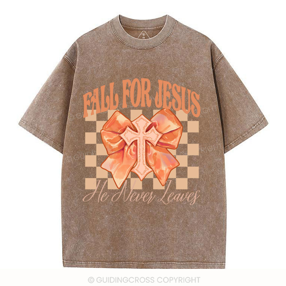 Fall For Jesus Christian Washed T-Shirt