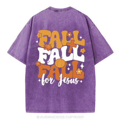 Fall For Jesus Christian Washed T-Shirt
