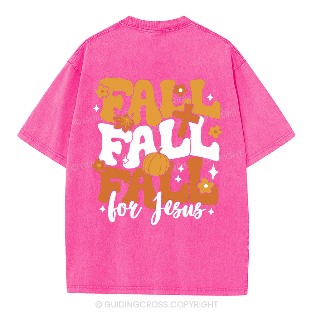 Fall For Jesus Christian Washed T-Shirt