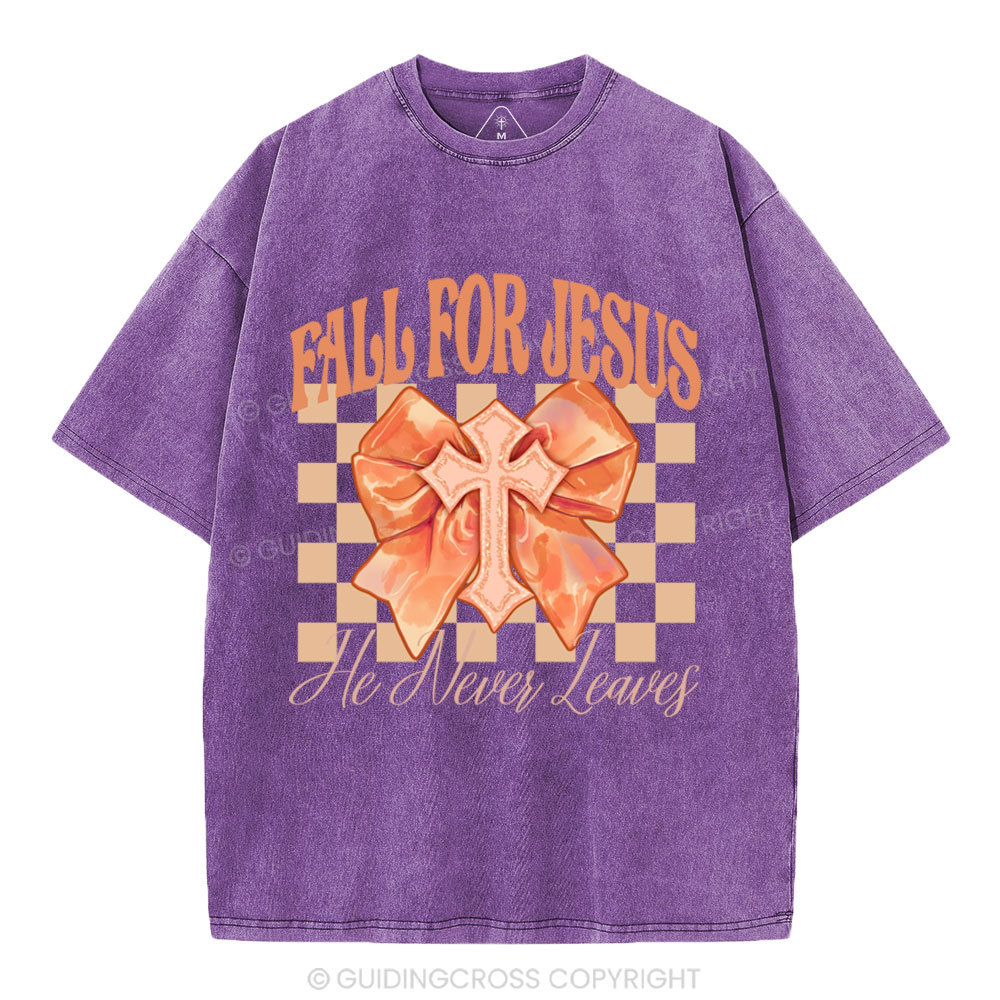 Fall For Jesus Christian Washed T-Shirt