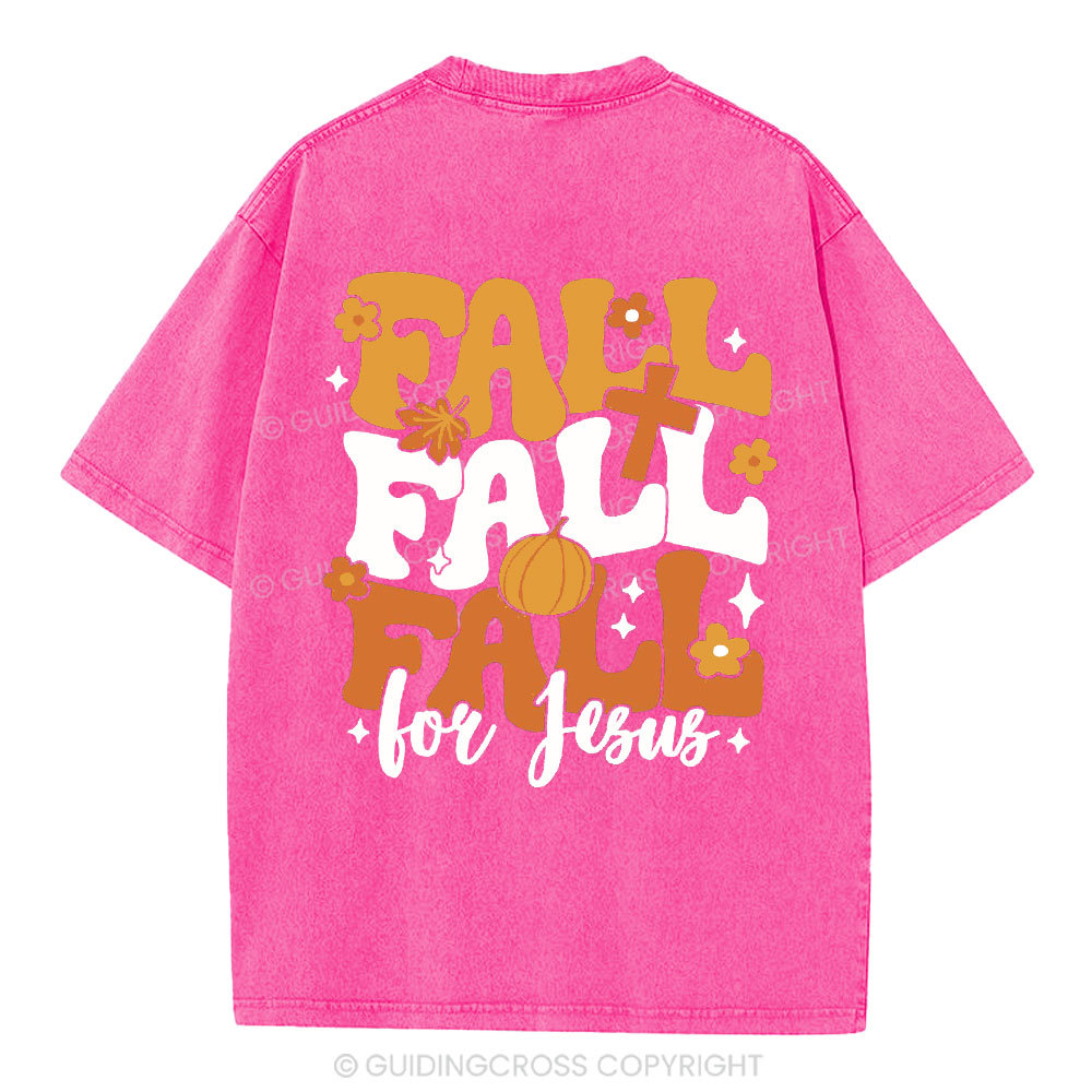 Fall For Jesus Christian Washed T-Shirt