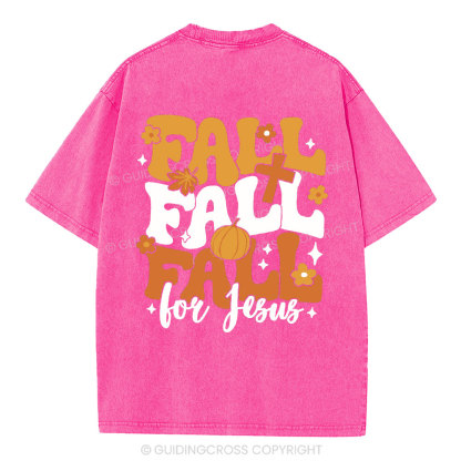 Fall For Jesus Christian Washed T-Shirt