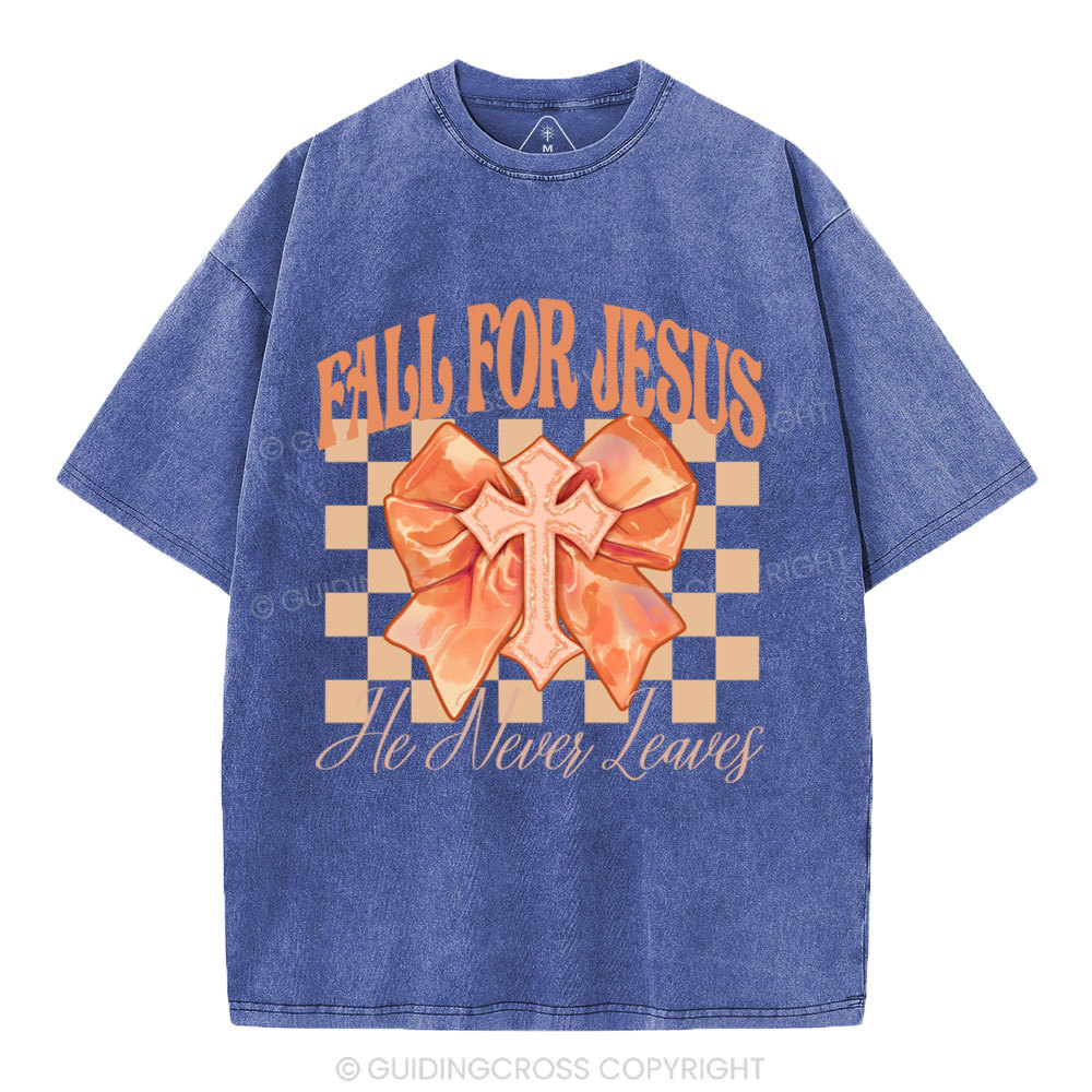 Fall For Jesus Christian Washed T-Shirt
