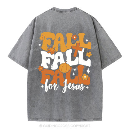 Fall For Jesus Christian Washed T-Shirt