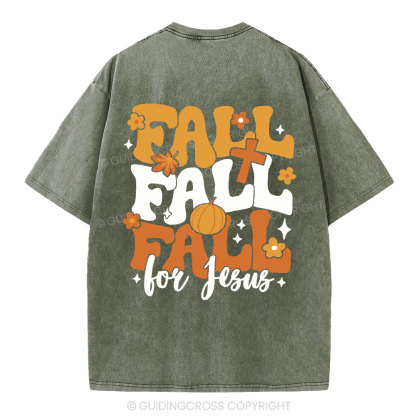 Fall For Jesus Christian Washed T-Shirt