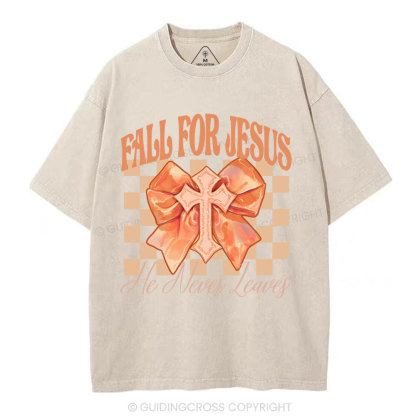 Fall For Jesus Christian Washed T-Shirt