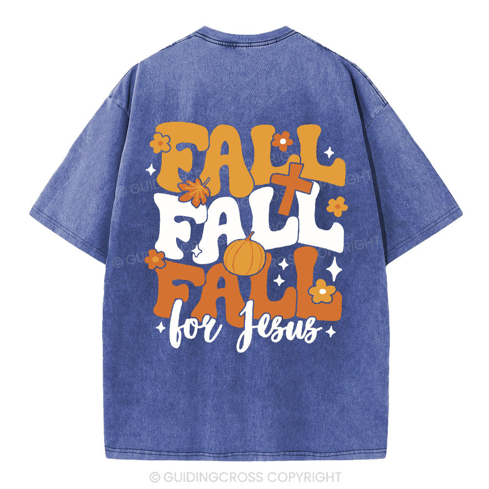 Fall For Jesus Christian Washed T-Shirt