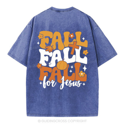 Fall For Jesus Christian Washed T-Shirt