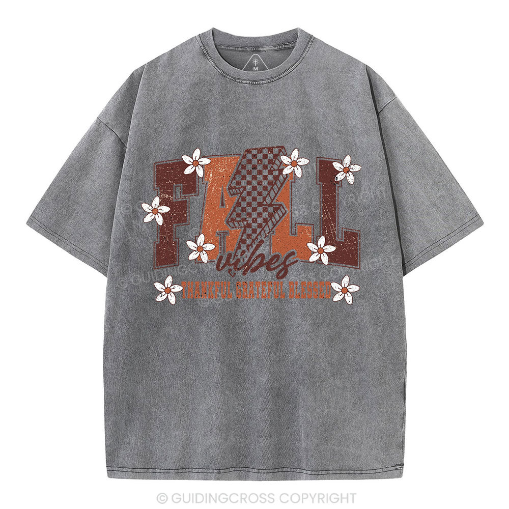 Fall Vibes Christian Washed T-Shirt