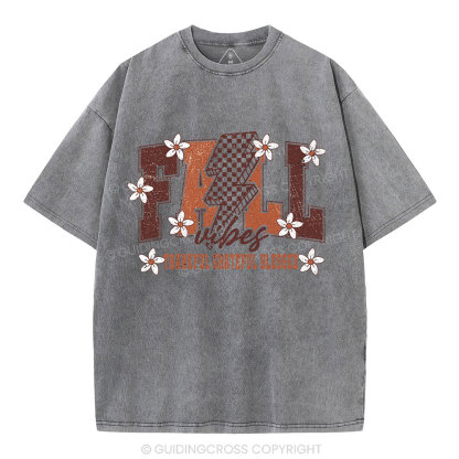Fall Vibes Christian Washed T-Shirt