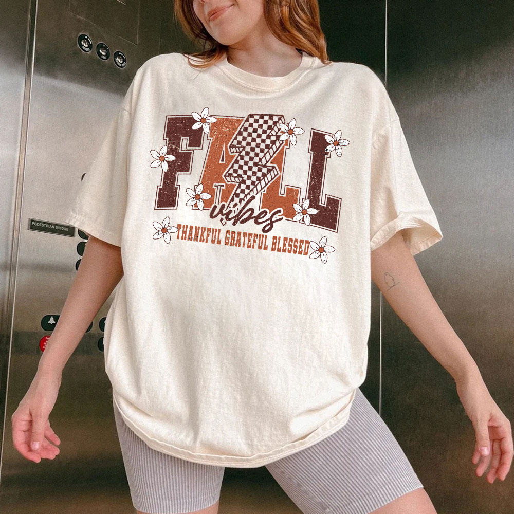 Fall Vibes Christian Washed T-Shirt