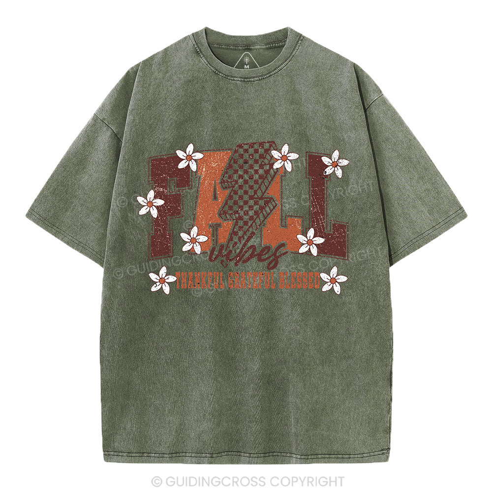 Fall Vibes Christian Washed T-Shirt
