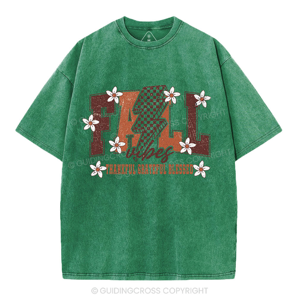 Fall Vibes Christian Washed T-Shirt
