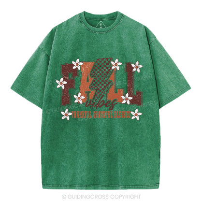 Fall Vibes Christian Washed T-Shirt