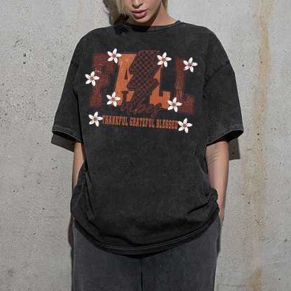 Fall Vibes Christian Washed T-Shirt