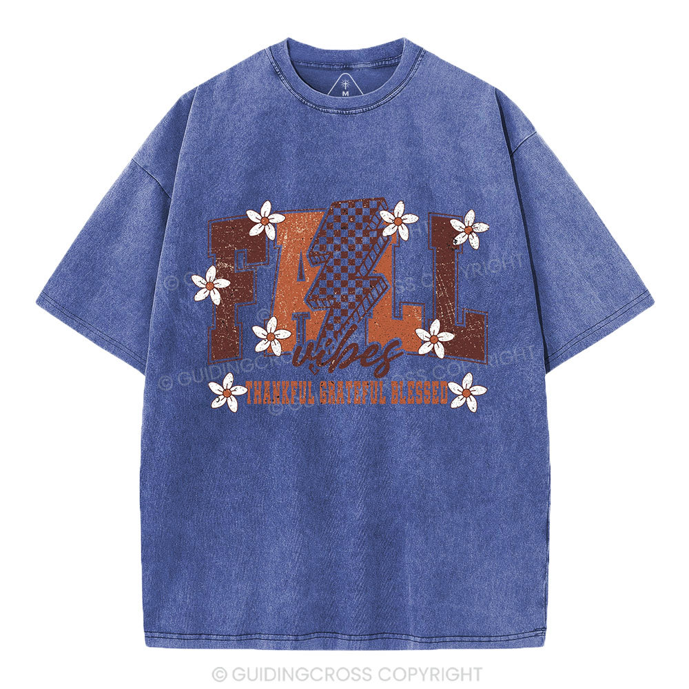 Fall Vibes Christian Washed T-Shirt