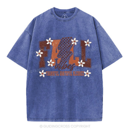 Fall Vibes Christian Washed T-Shirt