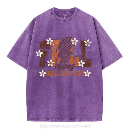 Fall Vibes Christian Washed T-Shirt