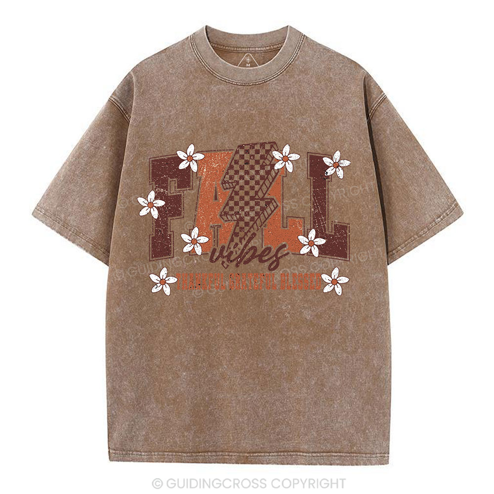 Fall Vibes Christian Washed T-Shirt