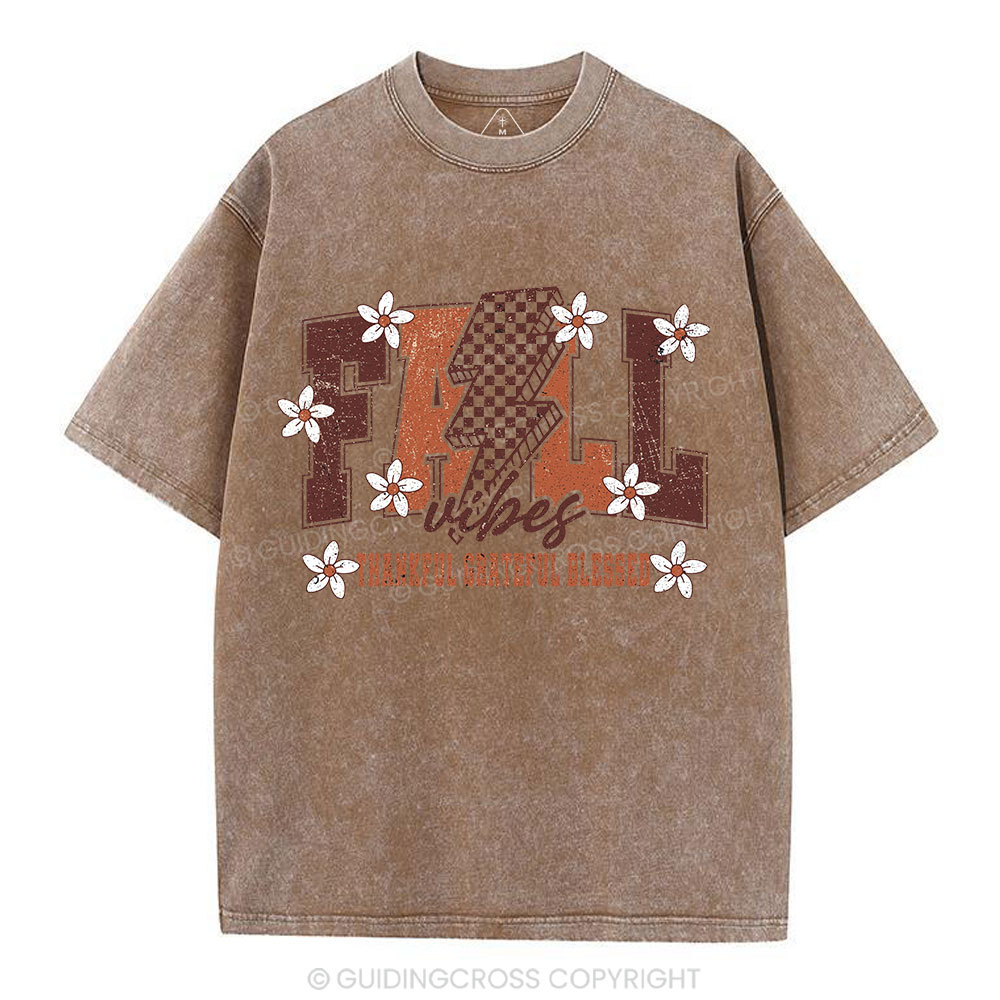 Fall Vibes Christian Washed T-Shirt