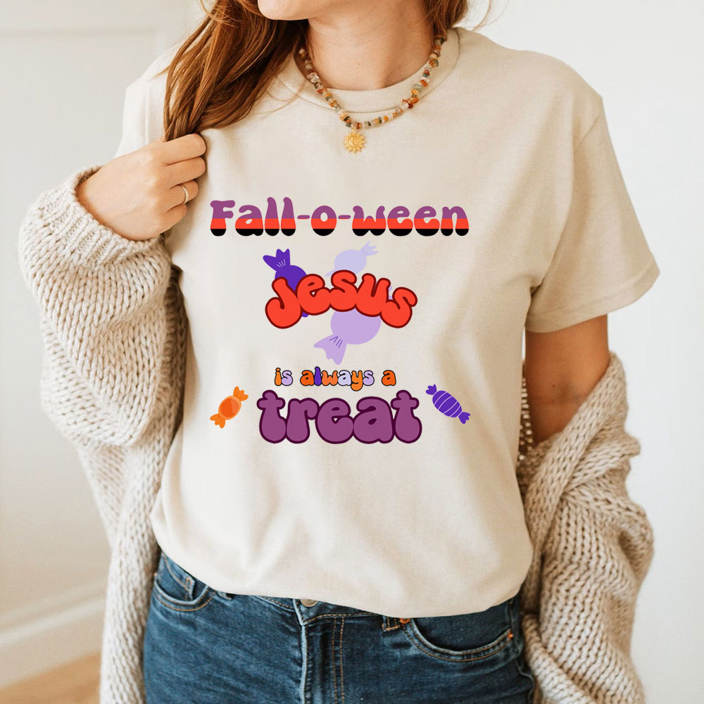 Falloween Jesus Is Always A Treat Christian T-Shirt