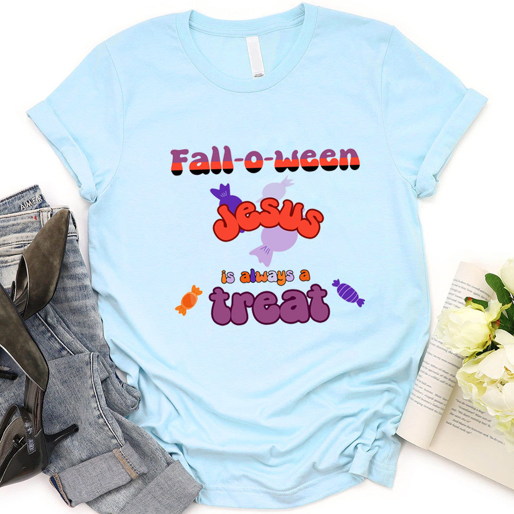 Falloween Jesus Is Always A Treat Christian T-Shirt