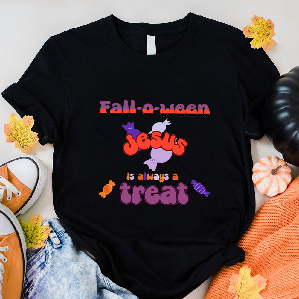 Falloween Jesus Is Always A Treat Christian T-Shirt