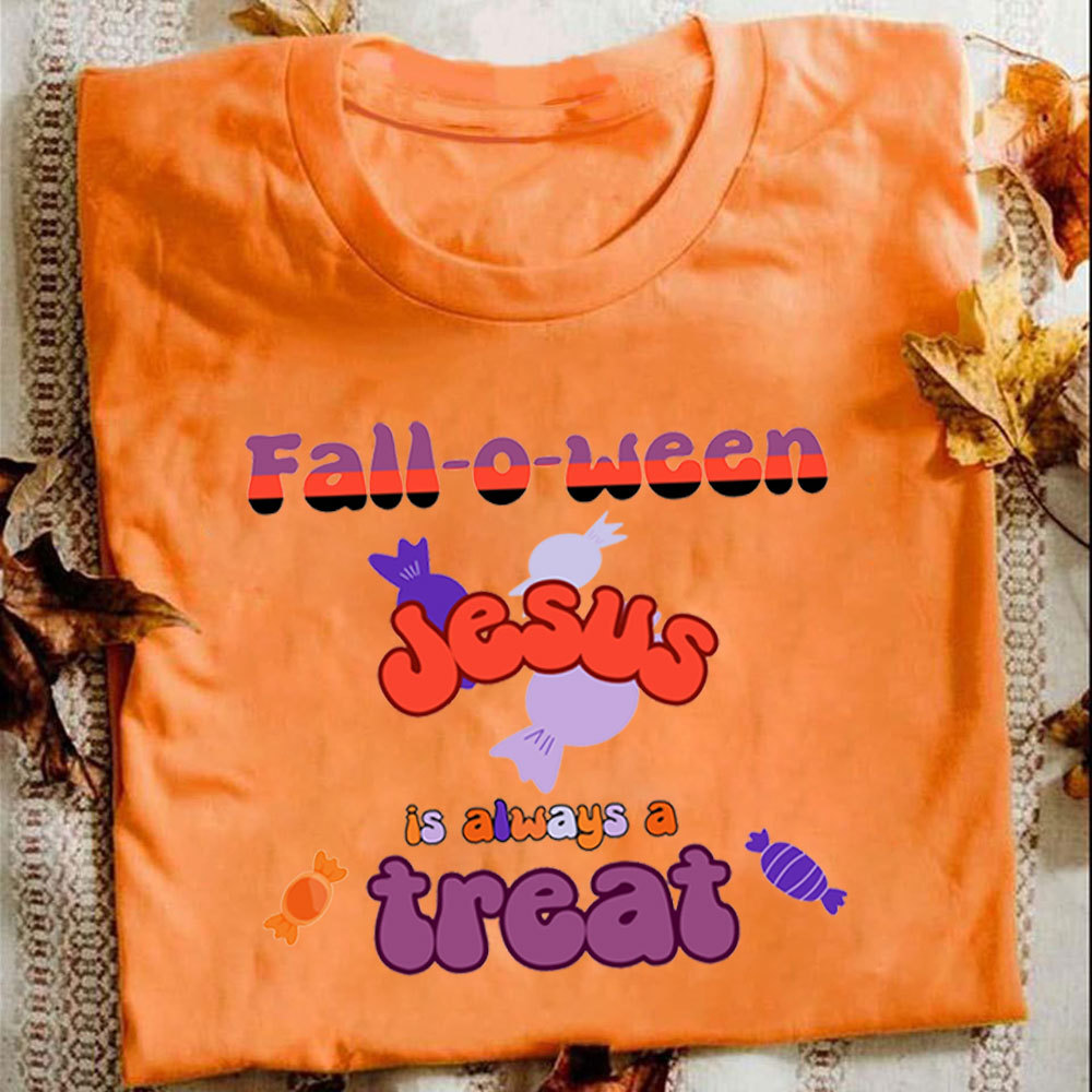 Falloween Jesus Is Always A Treat Christian T-Shirt