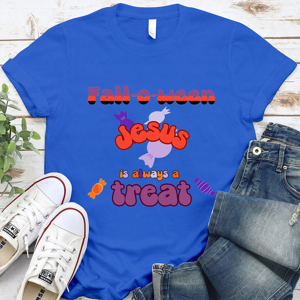 Falloween Jesus Is Always A Treat Christian T-Shirt