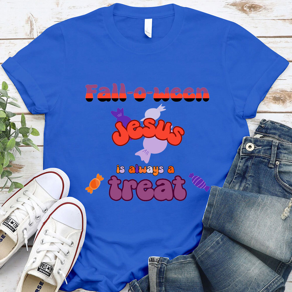 Falloween Jesus Is Always A Treat Christian T-Shirt