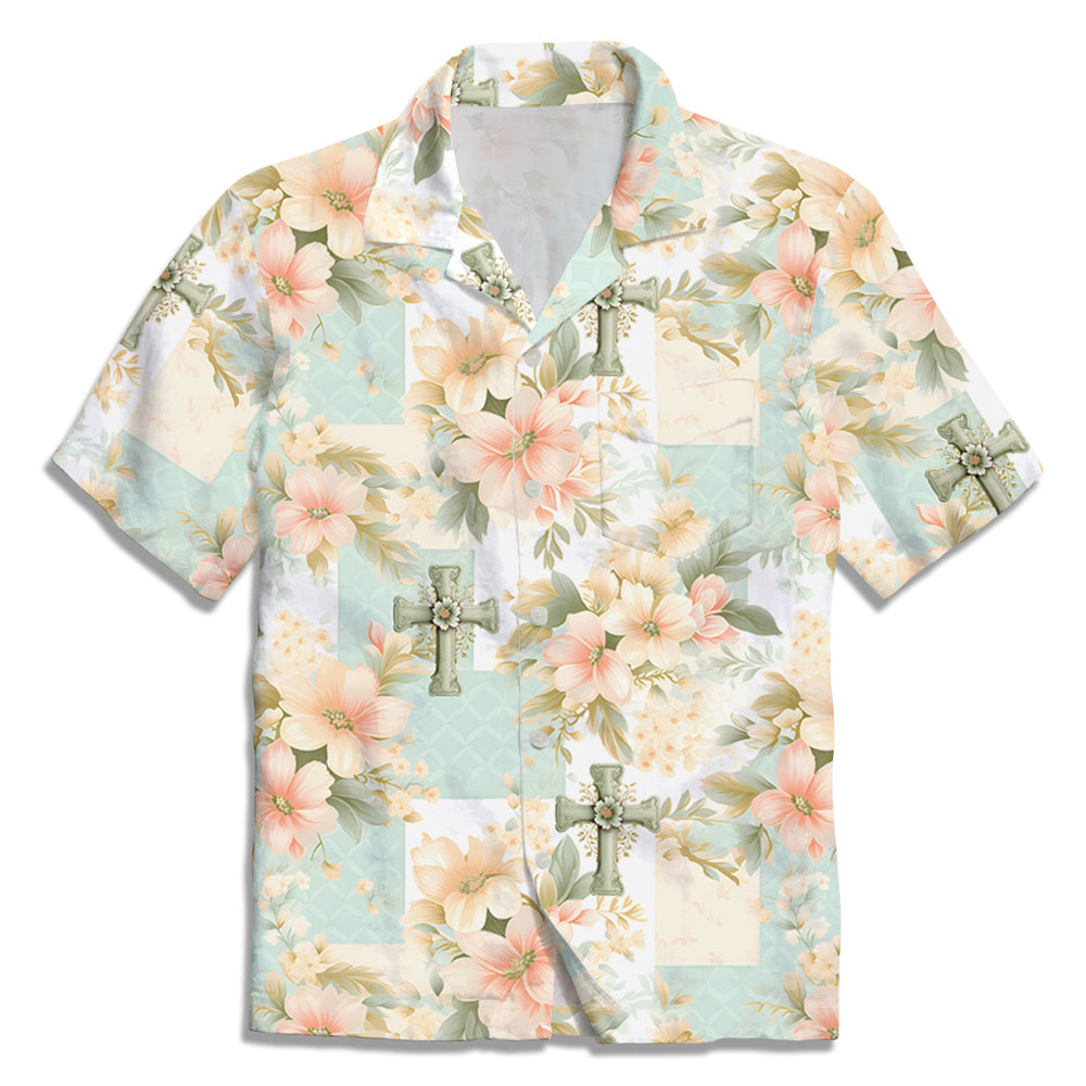 Vintage Cross Christian Hawaiian Shirt Sale-GuidingCross