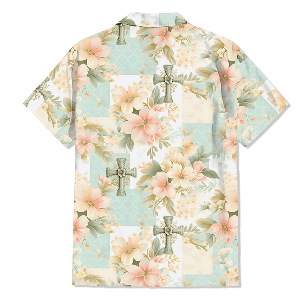 Fantastic Flower Cross Christian Hawaiian Shirt
