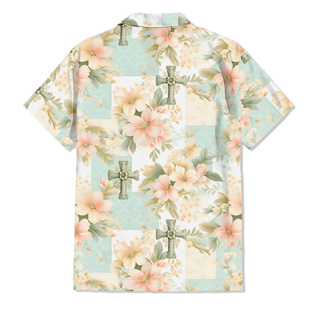 Fantastic Flower Cross Christian Hawaiian Shirt