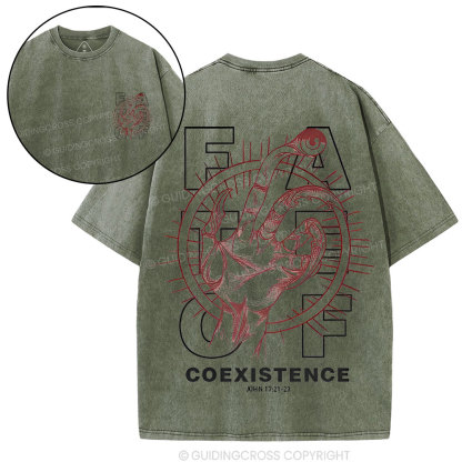 Fate Of Coexistence  Christian Washed T-Shirt