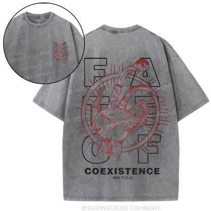 Fate Of Coexistence  Christian Washed T-Shirt