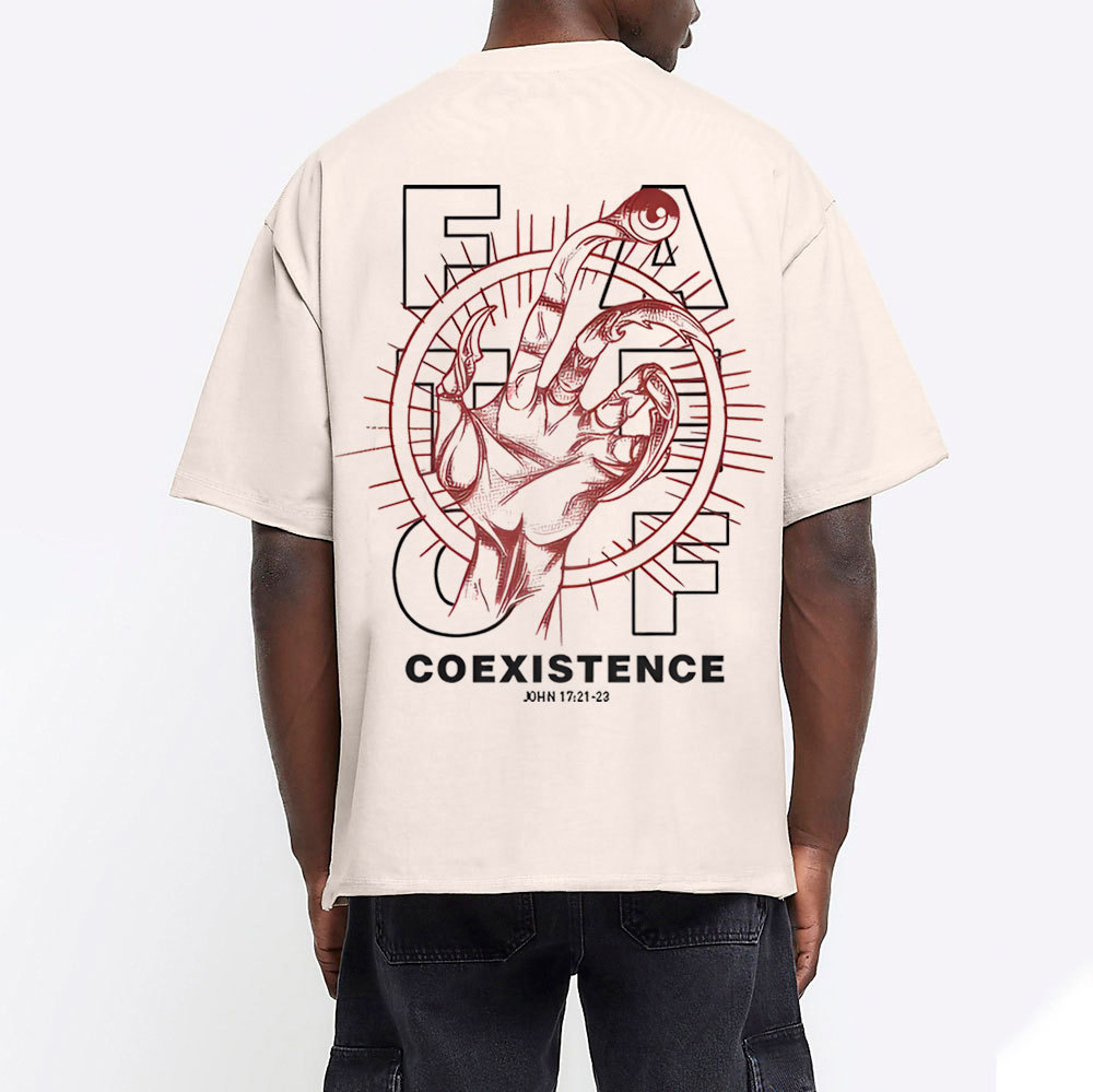Fate Of Coexistence  Christian Washed T-Shirt