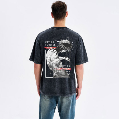 Father, Forgiven Them Christian Washed T-Shirt