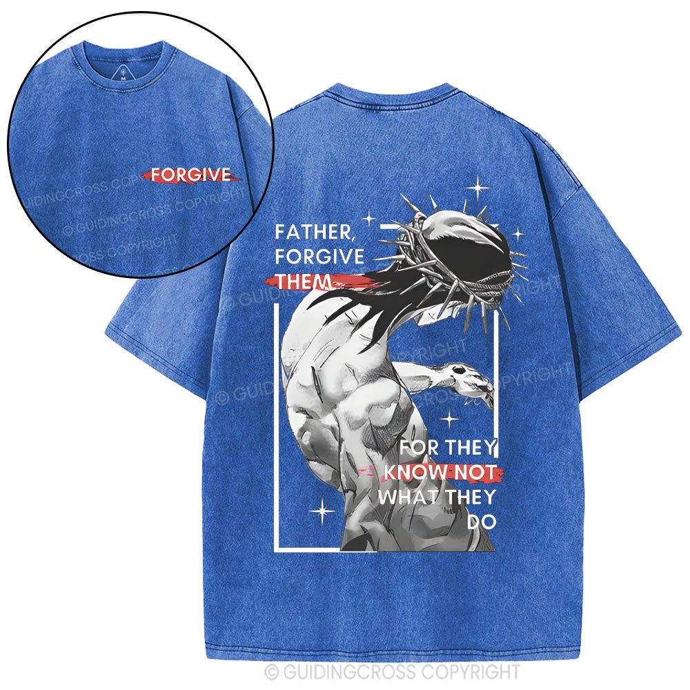 Father, Forgiven Them Christian Washed T-Shirt