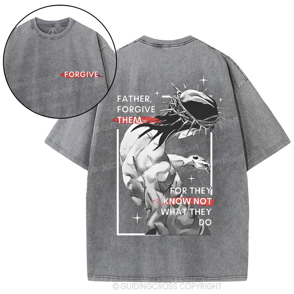 Father, Forgiven Them Christian Washed T-Shirt