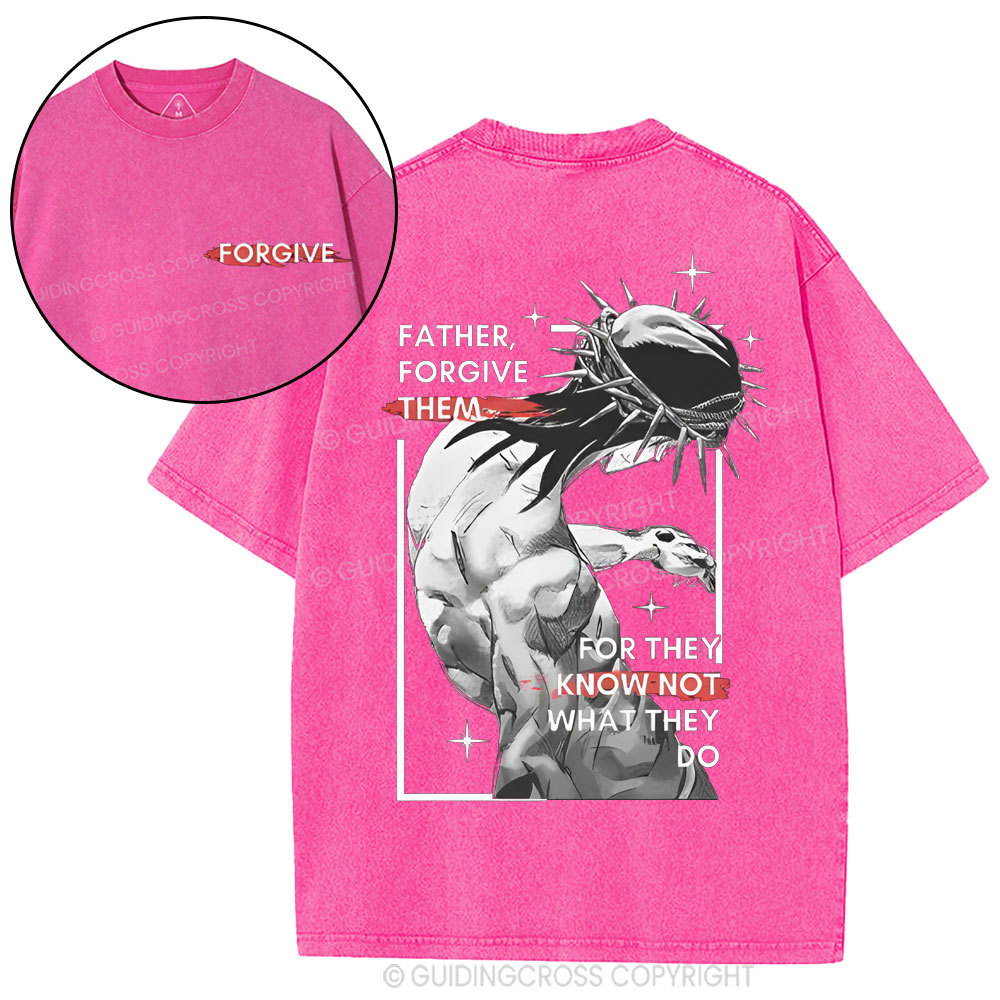 Father, Forgiven Them Christian Washed T-Shirt