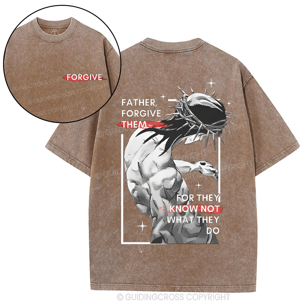 Father, Forgiven Them Christian Washed T-Shirt