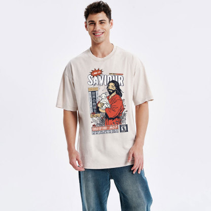 Father Has Sent His Son To Be The Saviour Of The World Christian Washed T-Shirt