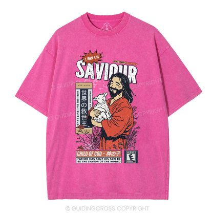Father Has Sent His Son To Be The Saviour Of The World Christian Washed T-Shirt