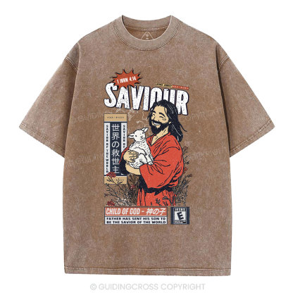 Father Has Sent His Son To Be The Saviour Of The World Christian Washed T-Shirt