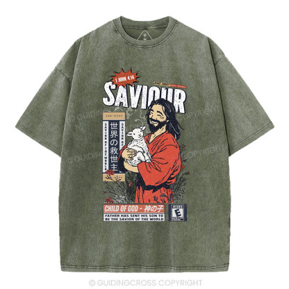 Father Has Sent His Son To Be The Saviour Of The World Christian Washed T-Shirt